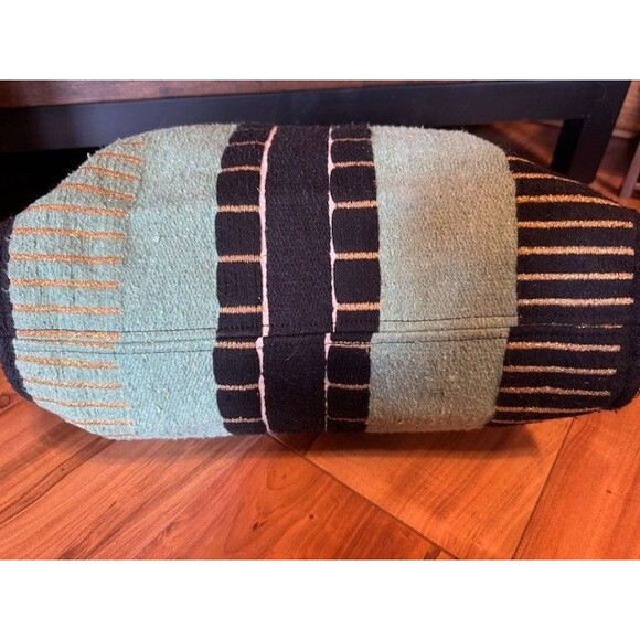 America and Beyond Embellished Tote Tassel Green And Black Beach Travel EUC - Picture 7 of 16